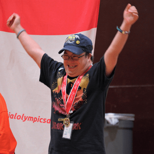 Special Olympics athlete