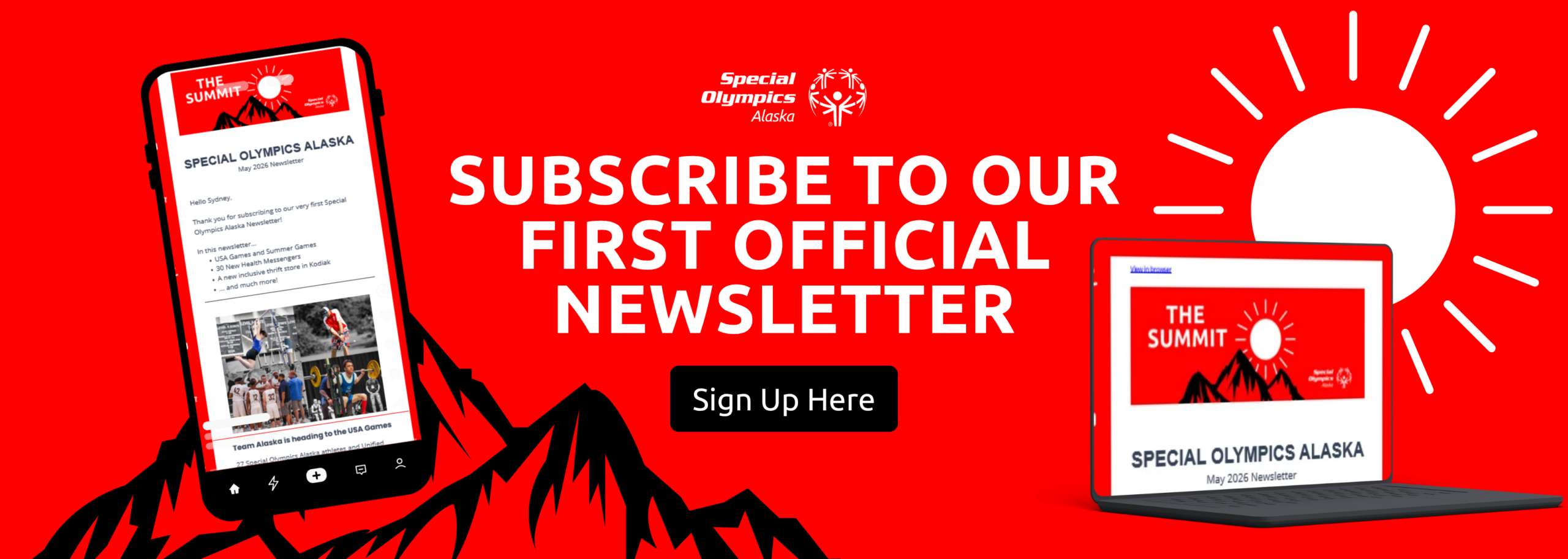 Subscribe to our first official newsletter